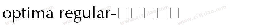 optima regular字体转换